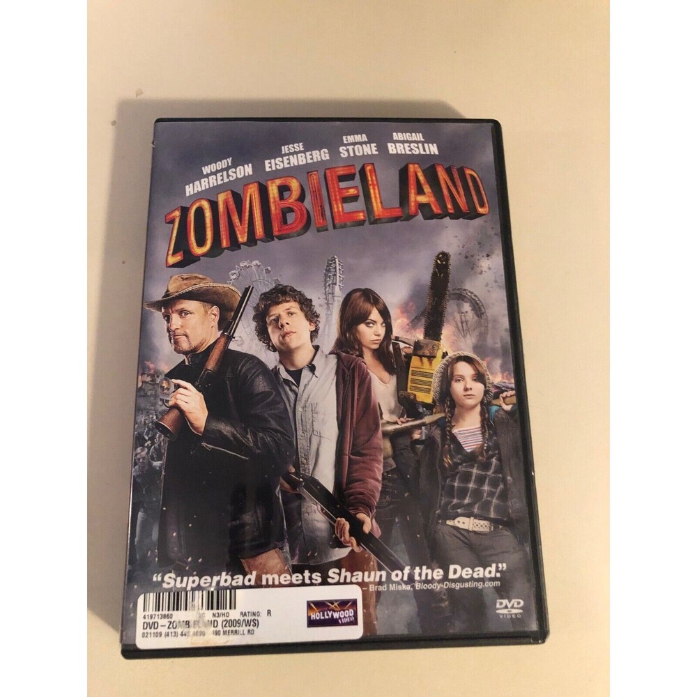 Zombieland DVD, 2009 Woody Harrelson, Emma Stone, Jesse Eisenberg
